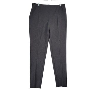 J. Jill Ponte Slim Leg Pants Dark Charcoal Grey Seamed Front NWT Large